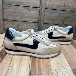 Dolce Vita B.NTCD Tan Leather Comfort Sneakers Suede Details Women’s Sz 9.5